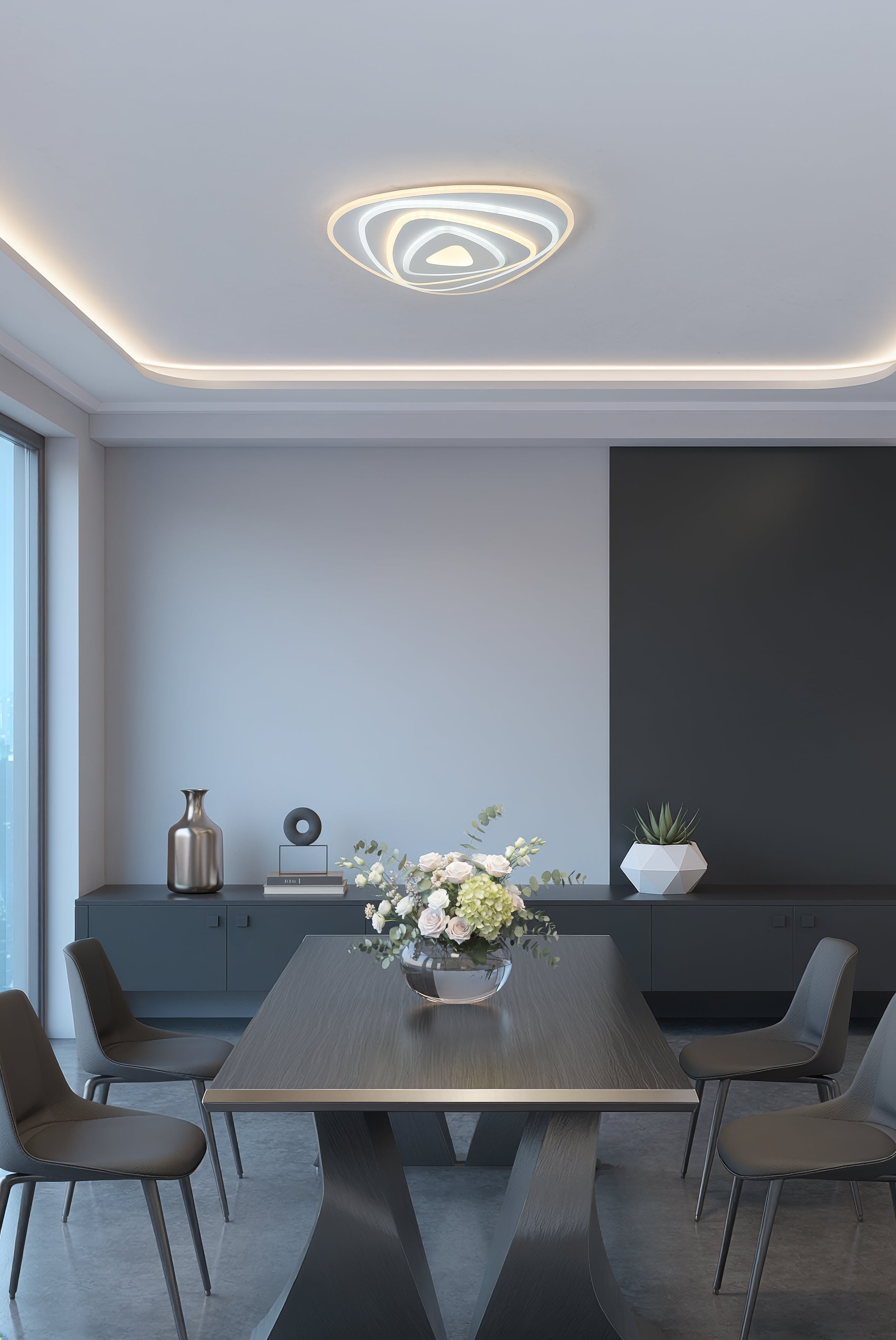Sasha white ceiling light, 40 cm diameter, 30W LED, natural light