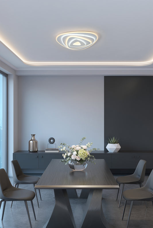 Sasha white ceiling light, 40 cm diameter, 30W LED, natural light
