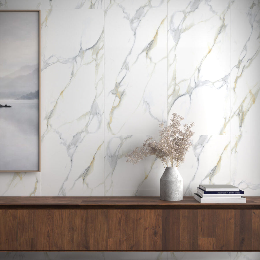 Calacatta Gold Splendore tile, 60x120 cm, 1.44 m²