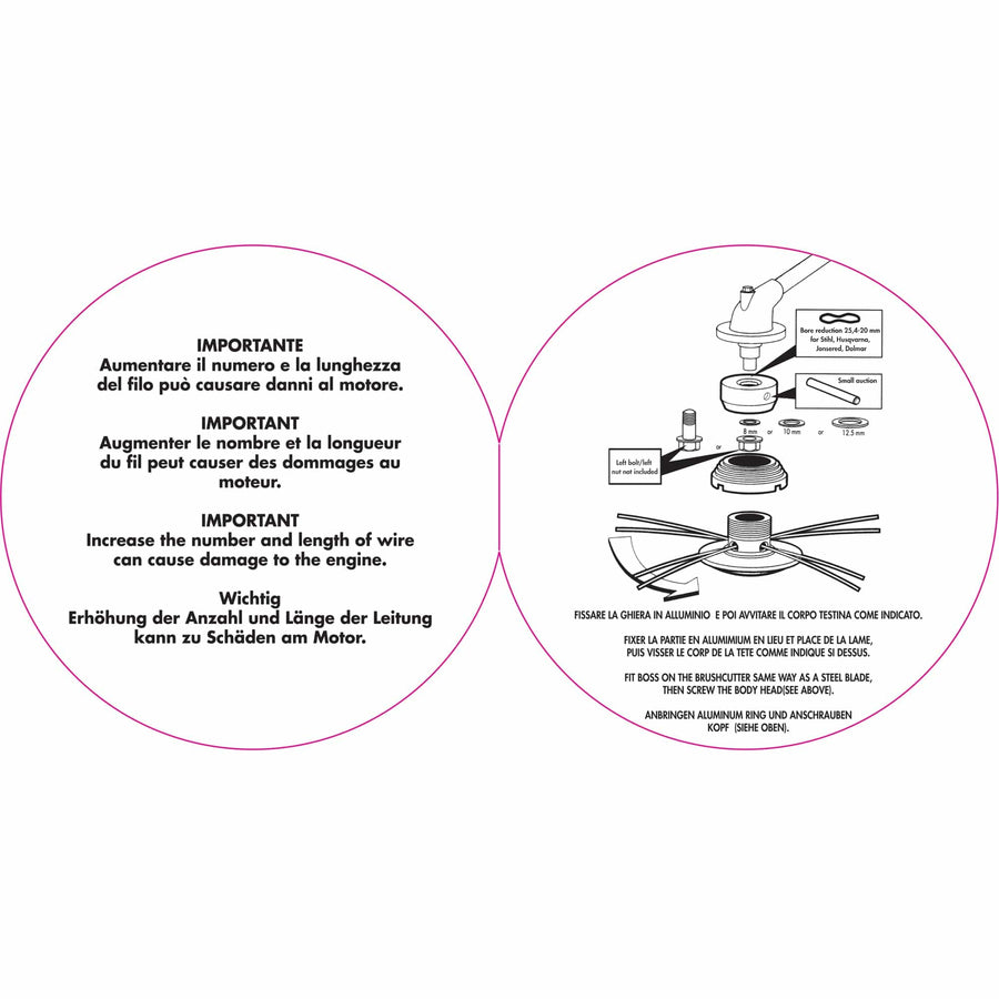 Bricocenter UNIVERSAL BRUSHCUTTER HEAD PROFESSIONAL ATTILINA