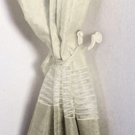 VENERE HOOK WITH SCREWS AND PLUGS WHITE