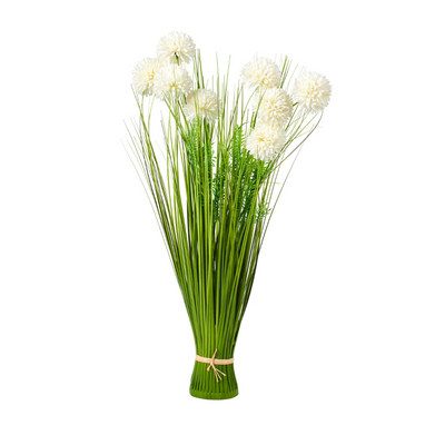 ALLIUM Field Flower bouquet of grass 3 colours white - best price from Maltashopper.com CS670572-WHITE