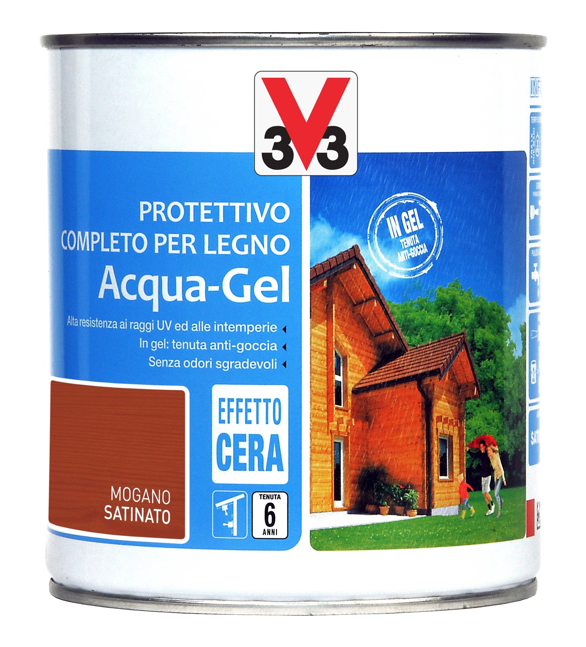 Bricocenter WOOD IMPREGNATING AGENT WATER GEL MAHOGANY 750ML