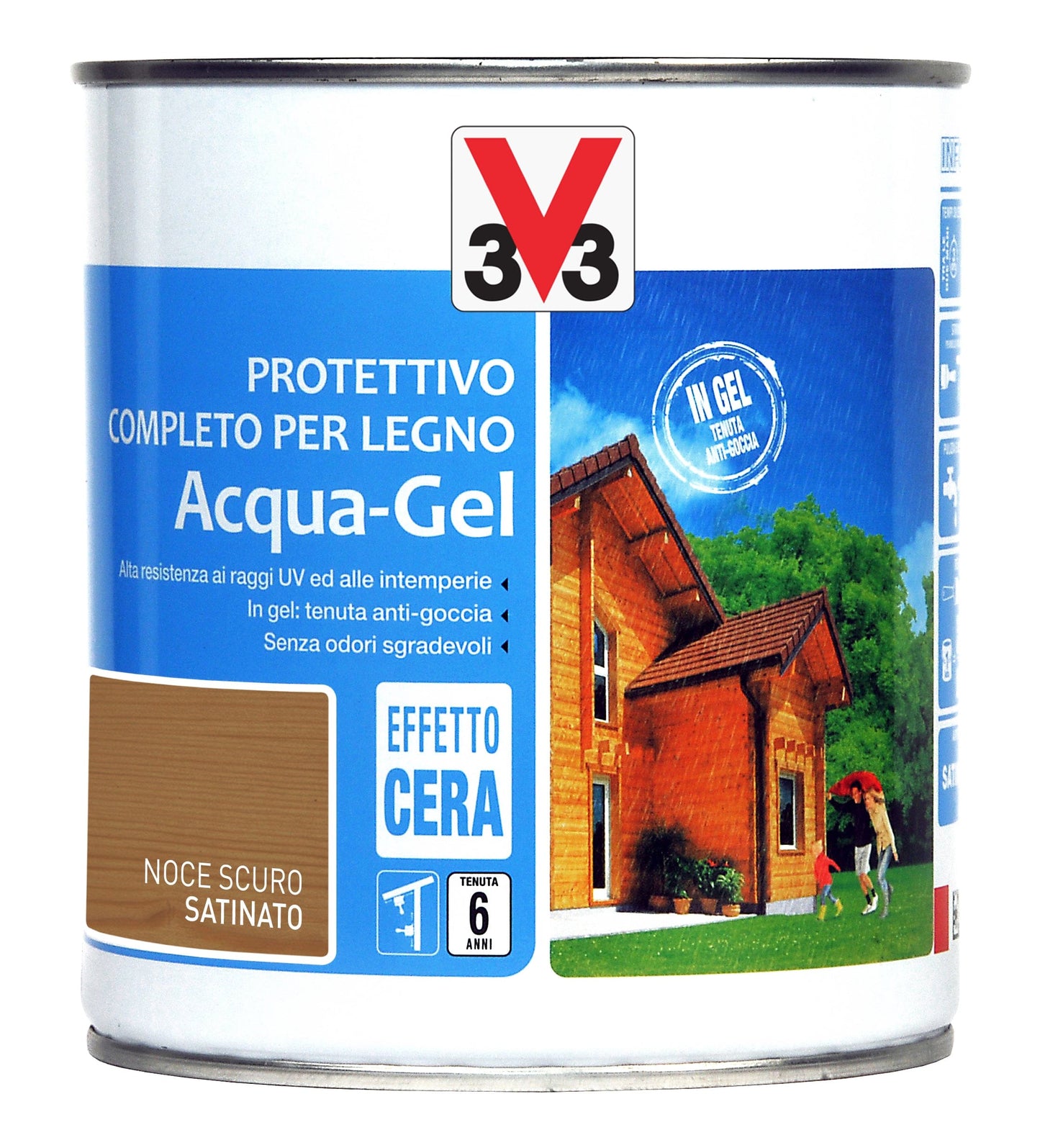Bricocenter WOOD IMPREGNATING AGENT WATER GEL DARK WALNUT 750ML
