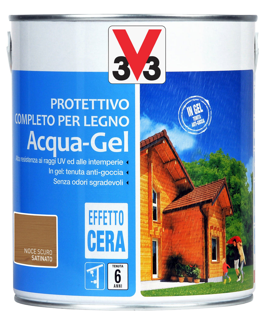 Bricocenter WOOD IMPREGNATING AGENT WATER GEL DARK WALNUT 2.5LT