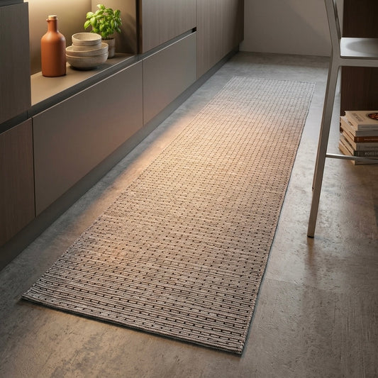 *grey chenille rug with non-slip backing, 50 cm high