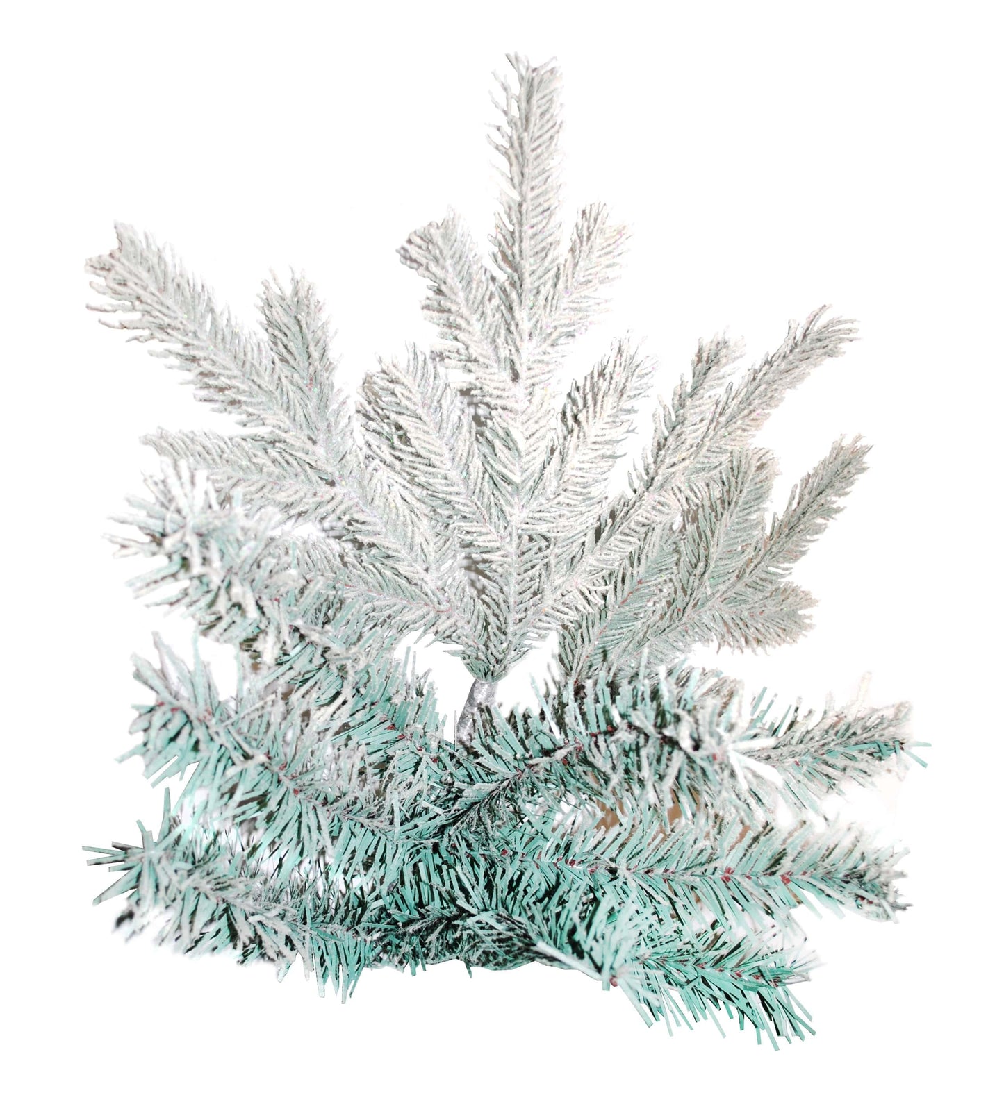 Bricocenter WHITE PE+PVC INVERNESS TREE WITH COLORED GLITTER D115CM H180CM