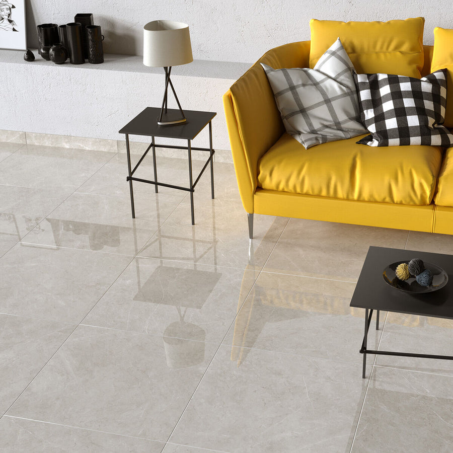 Cartier 60x60 cm grey porcelain stoneware tile, 1.44 m²