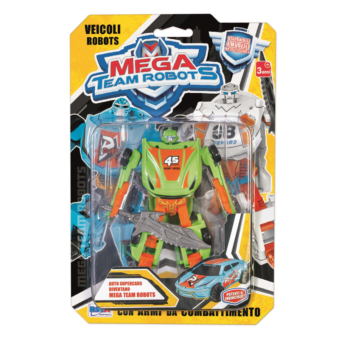 ROBOTS TRASFORMABILI MEGA TEAM 4 ASS. BLISTER