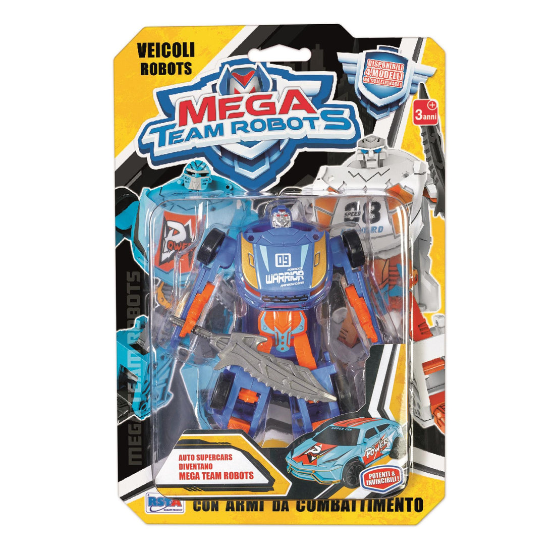 ROBOTS TRASFORMABILI MEGA TEAM 4 ASS. BLISTER