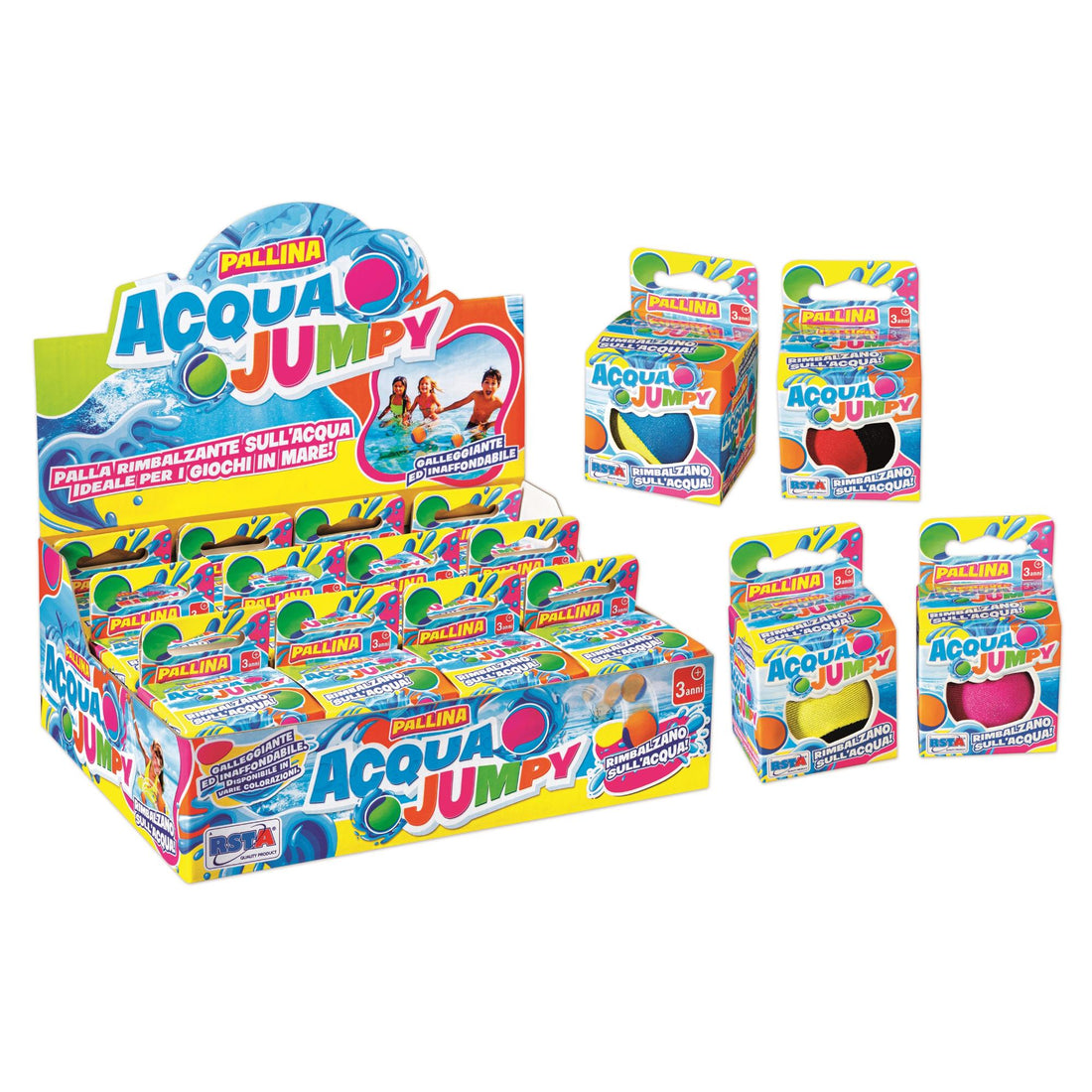 JUMPY WATER BOUNCING BALL 6 ASS. COLORS