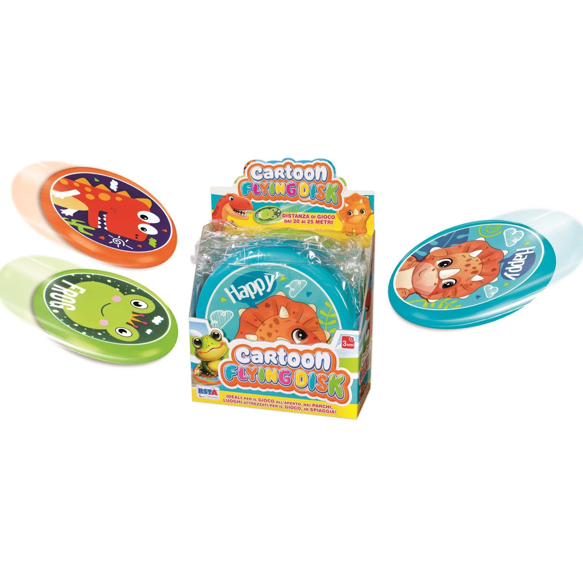 Toys FREESBE CARTOON SOFT DINO/FROG DIAM. 20.5 CM