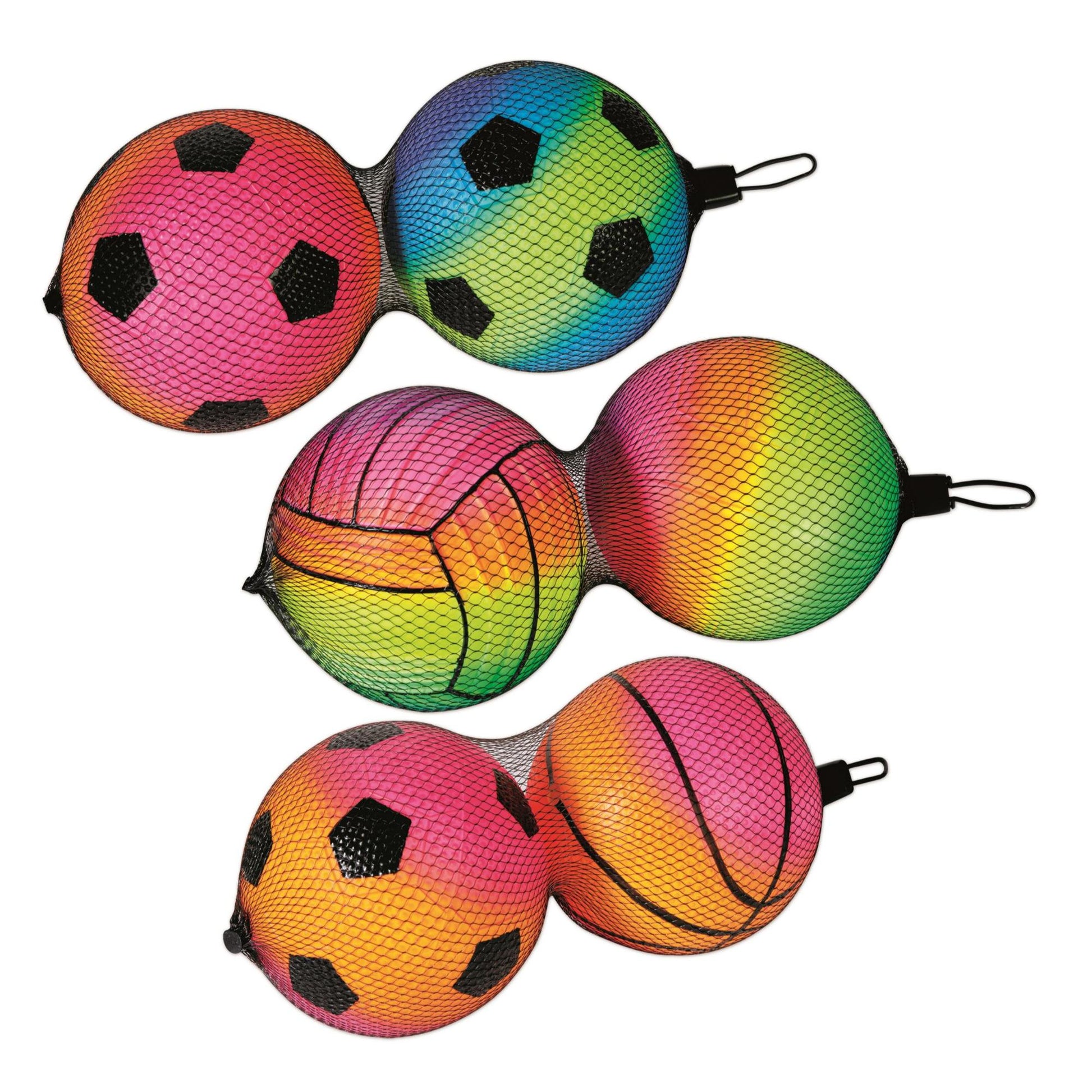 SET 2 BALLS 10 CM 40 GR IN NET 3 ASS.