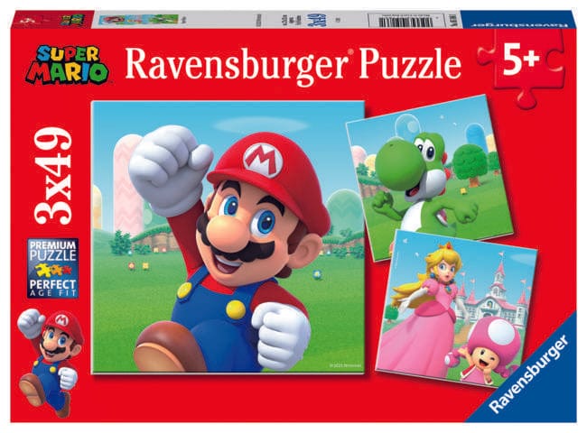 Toys 3 Puzzles of 49 Pieces - Super Mario