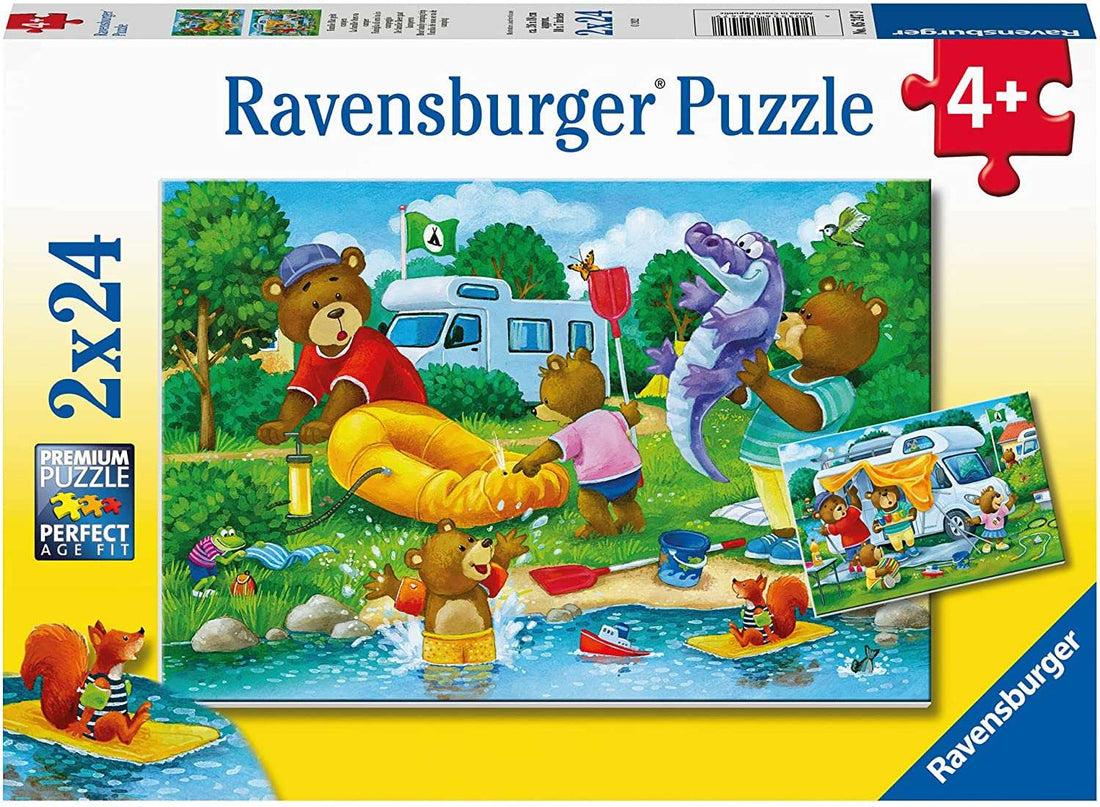 2 24 Piece Puzzle Bears Family Goes Camping - best price from Maltashopper.com RVB05247