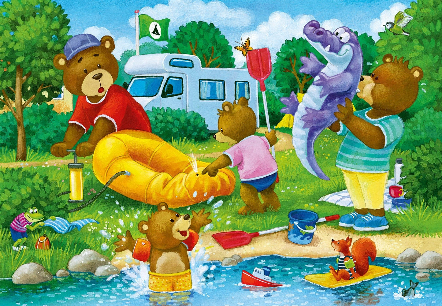 Toys 2 24 Piece Puzzle - Bears Family Goes Camping