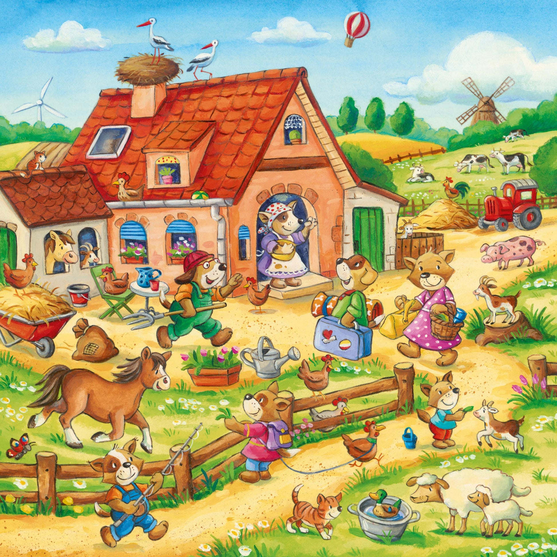 3 Puzzle of 49 Pieces - Holidays in the Countryside