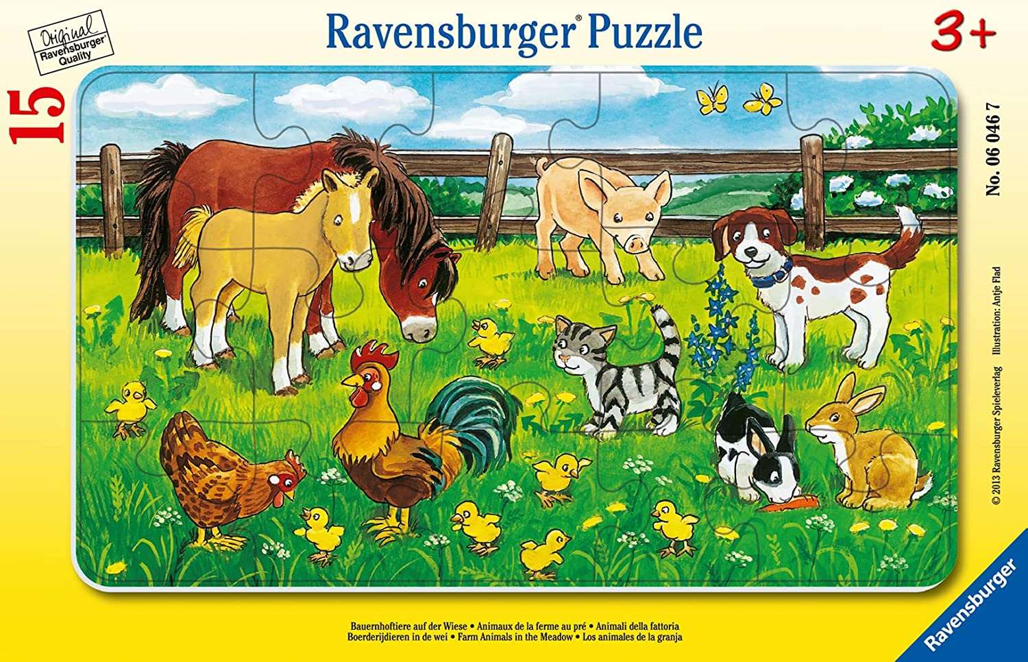15 Piece Jigsaw Puzzle Framed Puzzle: Farm Animals - best price from Maltashopper.com RVB06046