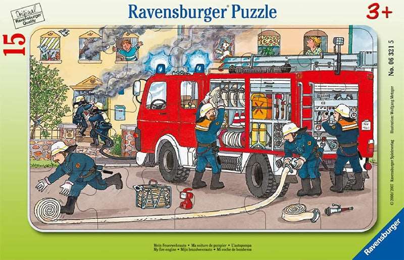 15 Piece Jigsaw Puzzle Framed Puzzle: Fire Truck - best price from Maltashopper.com RVB06321