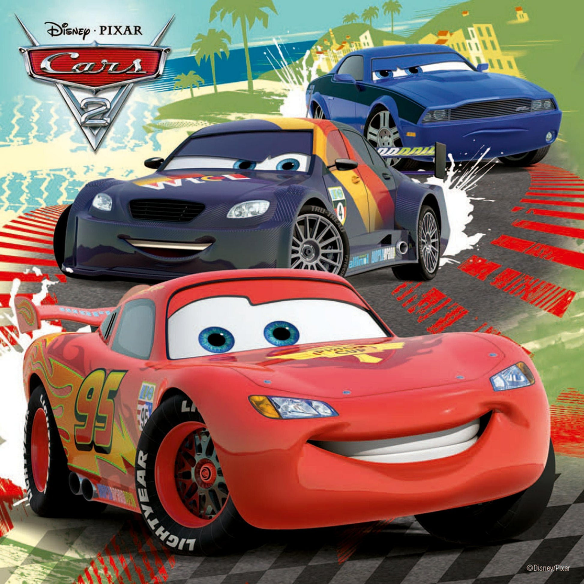 Toys 3 49 Piece Puzzles - Cars 2: Around the World