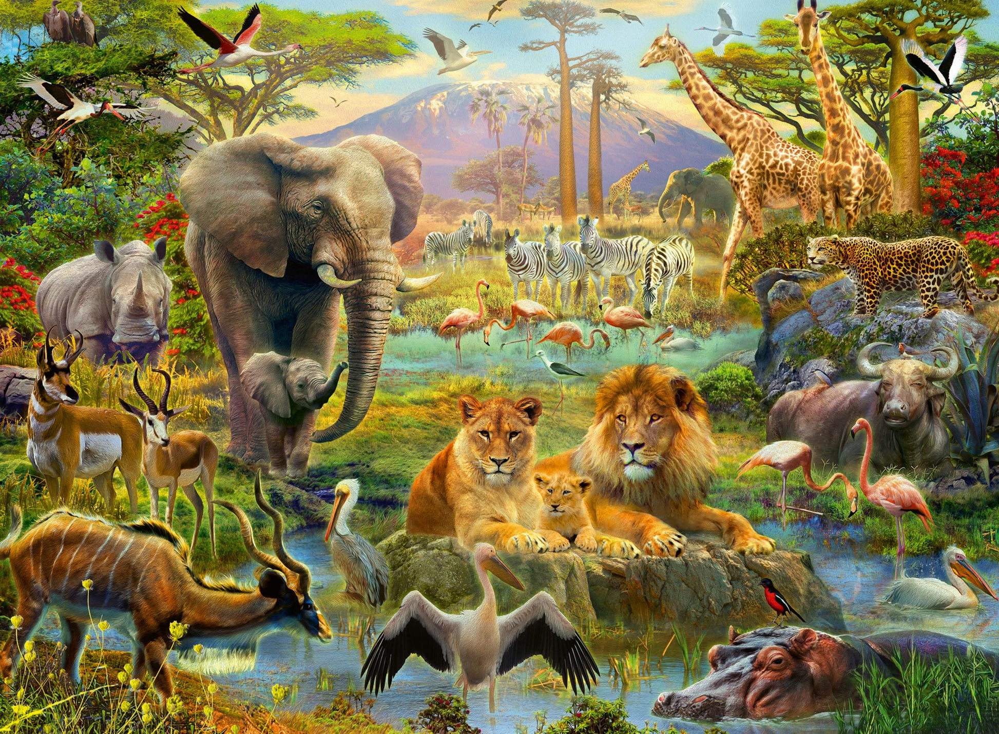 Toys 200 Piece XXL Puzzle - Animals of the Savannah