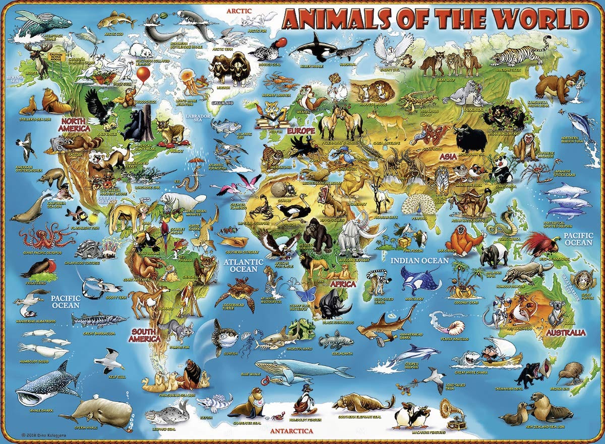 Toys 300 Piece XXL Puzzle - Animals of the World