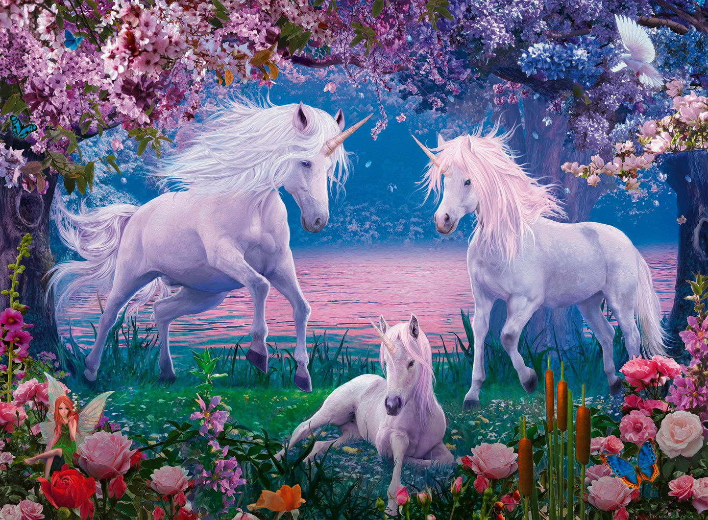 Toys Puzzle 100 pcs. XXL - Enchanted Unicorns