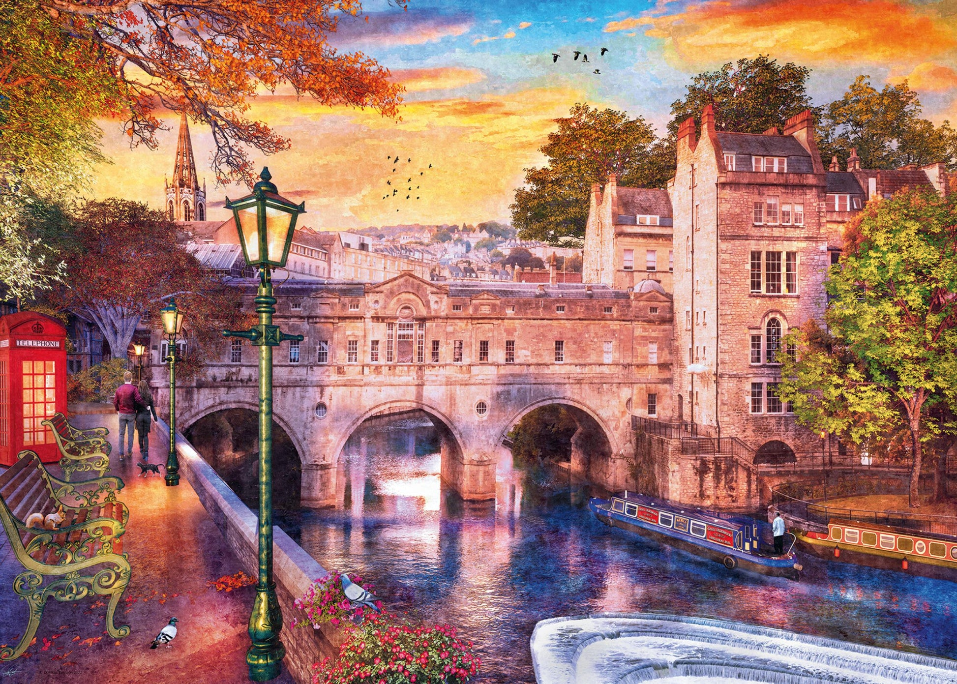 1000 Piece Puzzle - A Romantic Evening in Bath