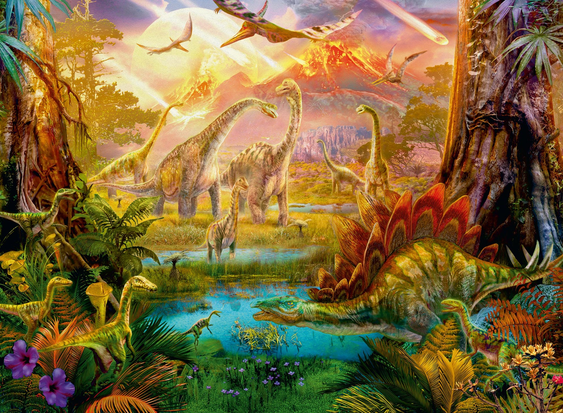 500 Piece Puzzle - The Land of the Dinosaurs