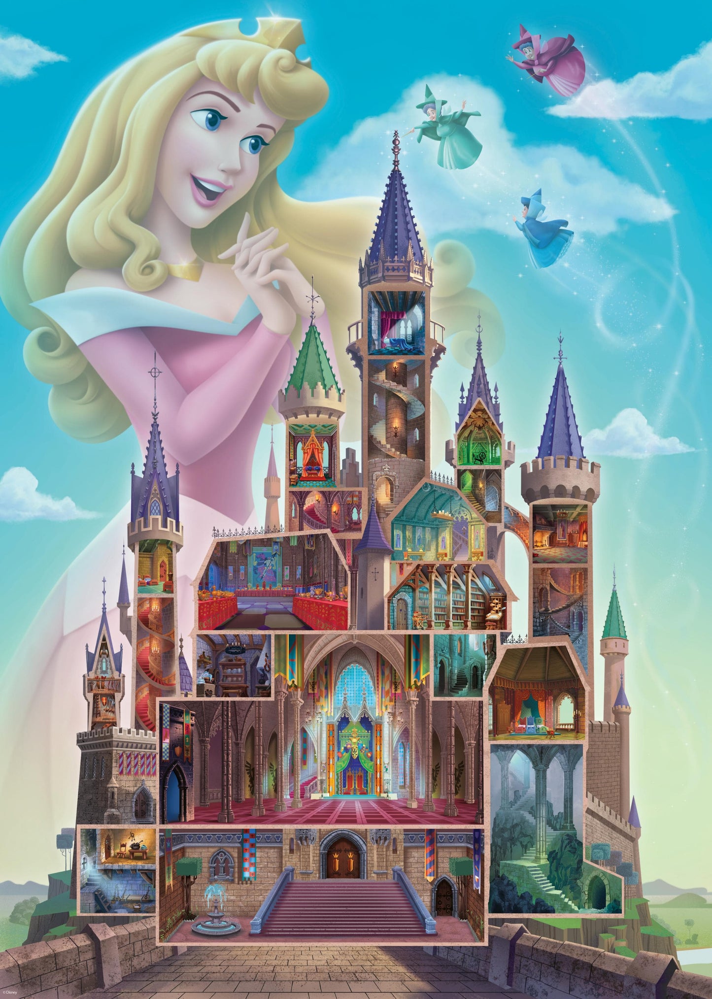 Toys 1000 Piece Jigsaw Puzzle - Disney Castles: Aurora