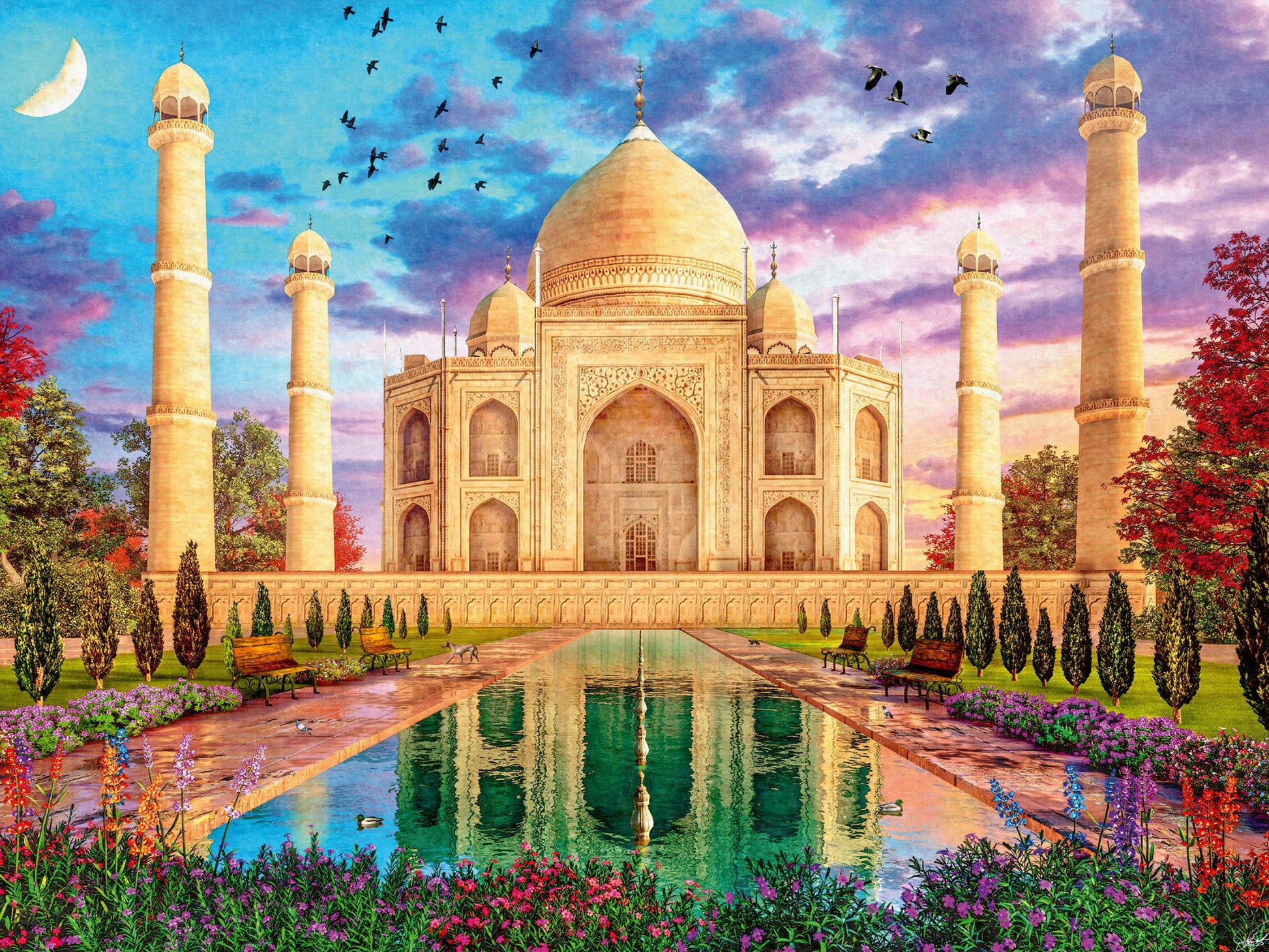 Puzzle 1500 pcs - Majestic Taj Mahal