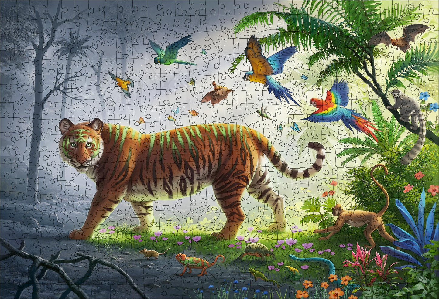 Toys 500 Wooden Puzzle - Tiger