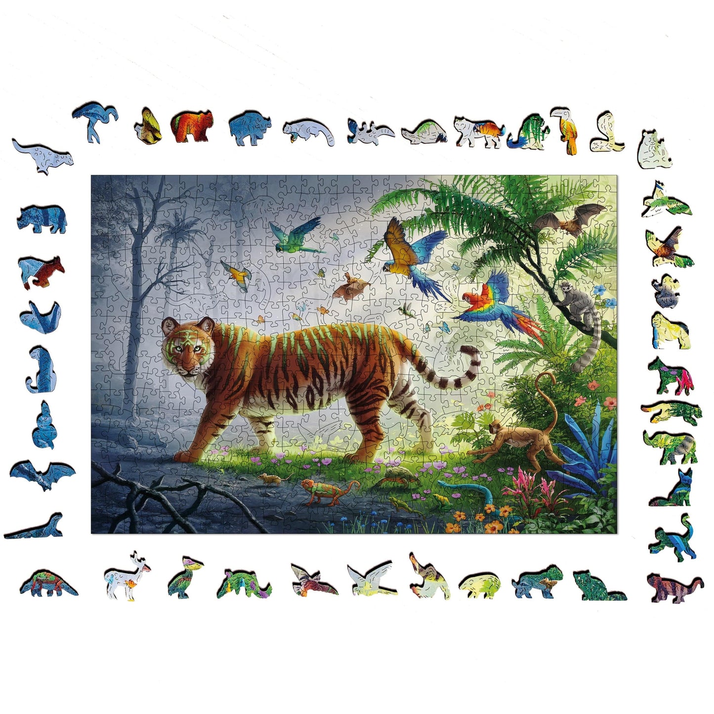 Toys 500 Wooden Puzzle - Tiger