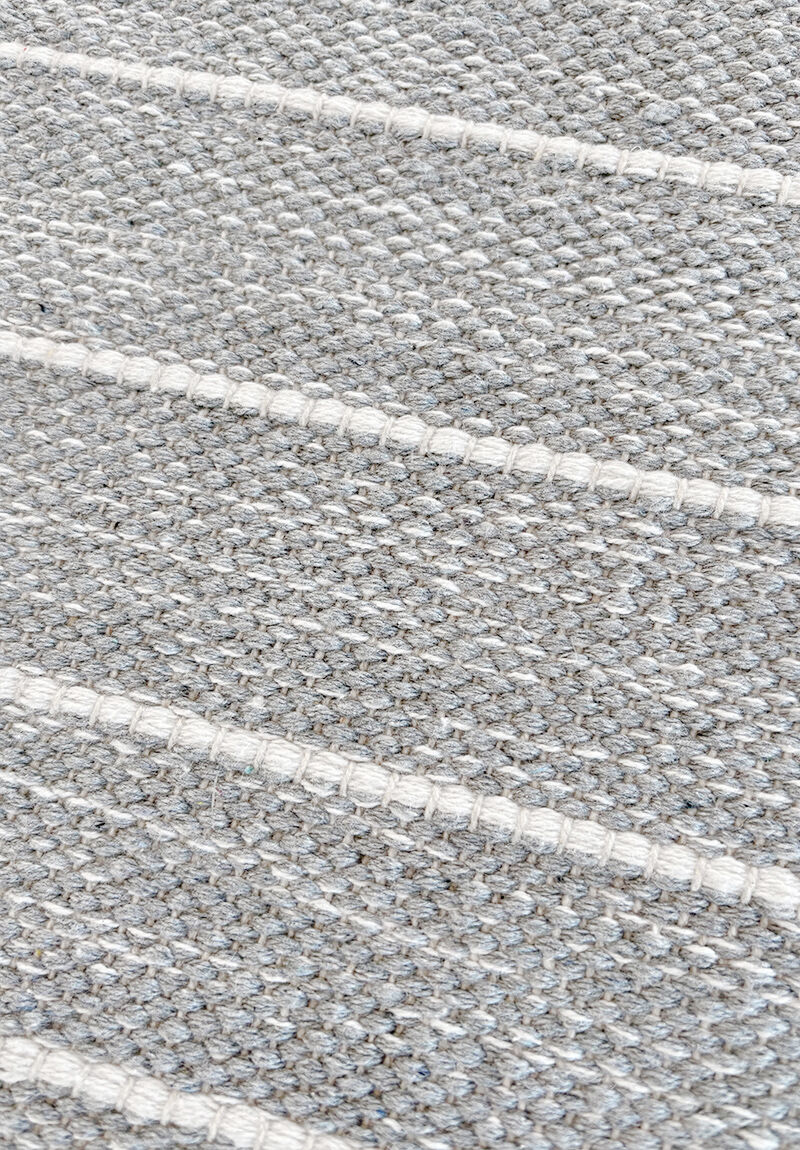 Tappetino rigato cotone grigio 50x80 cm