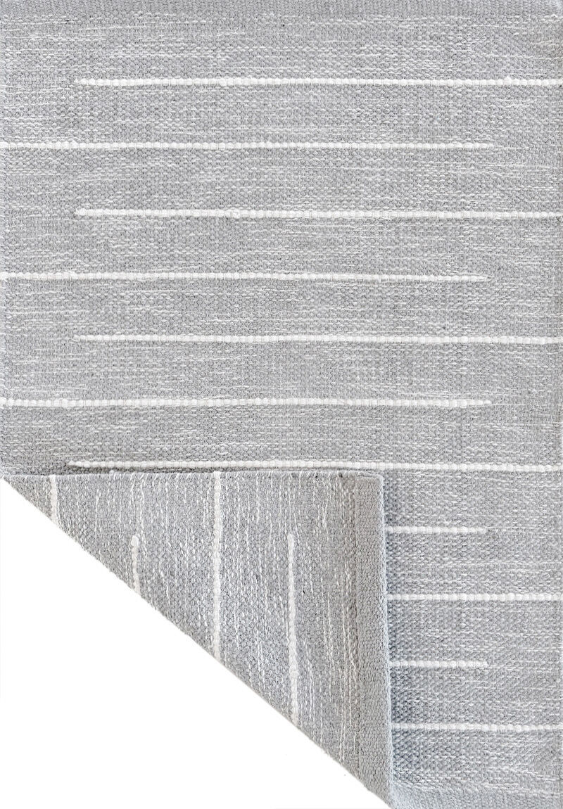 Tappetino rigato cotone grigio 50x80 cm