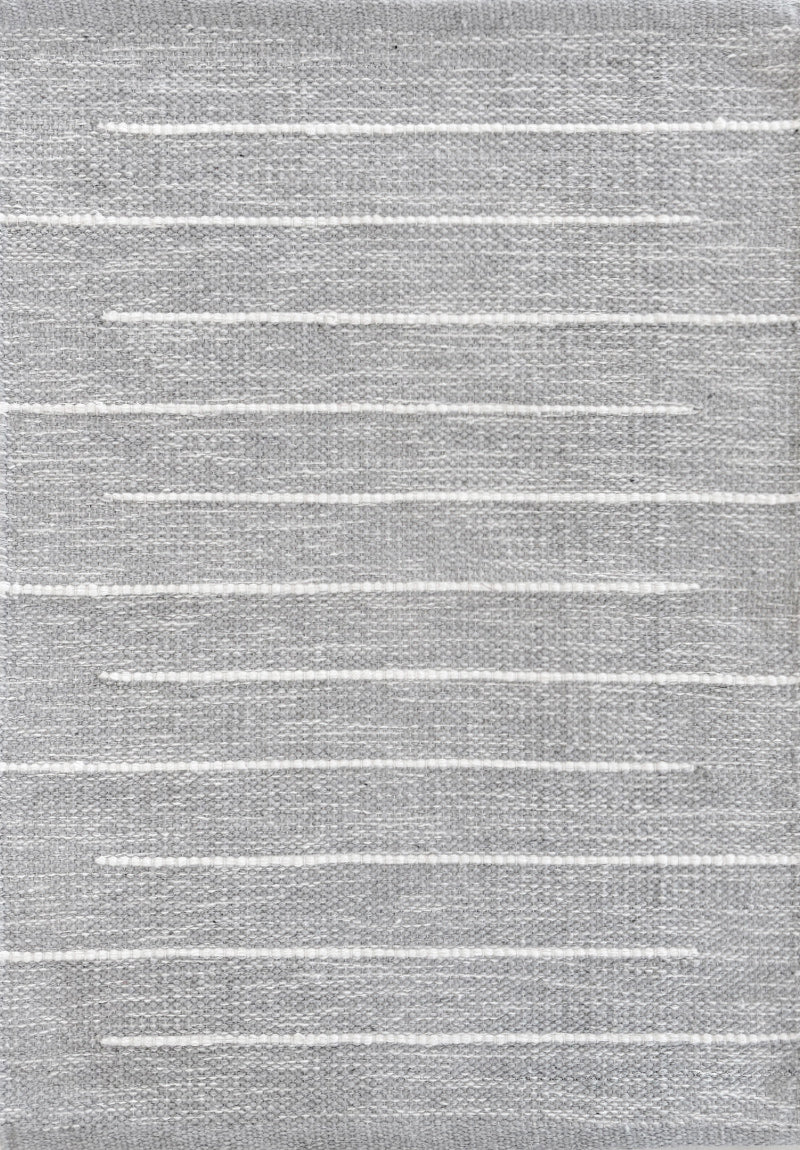 Tappetino rigato cotone grigio 50x80 cm