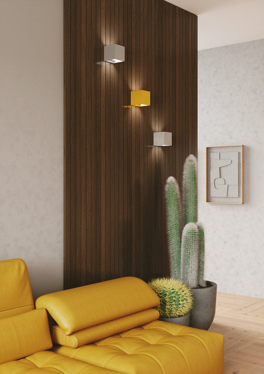 Bricocenter WALL LIGHT RUBIK PLASTER WHITE 11.5X11.5X11.5CM G9=28W