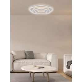 SARAH ALUMINIUM CEILING LAMP WHITE D50 CM LED 104W LED CCT