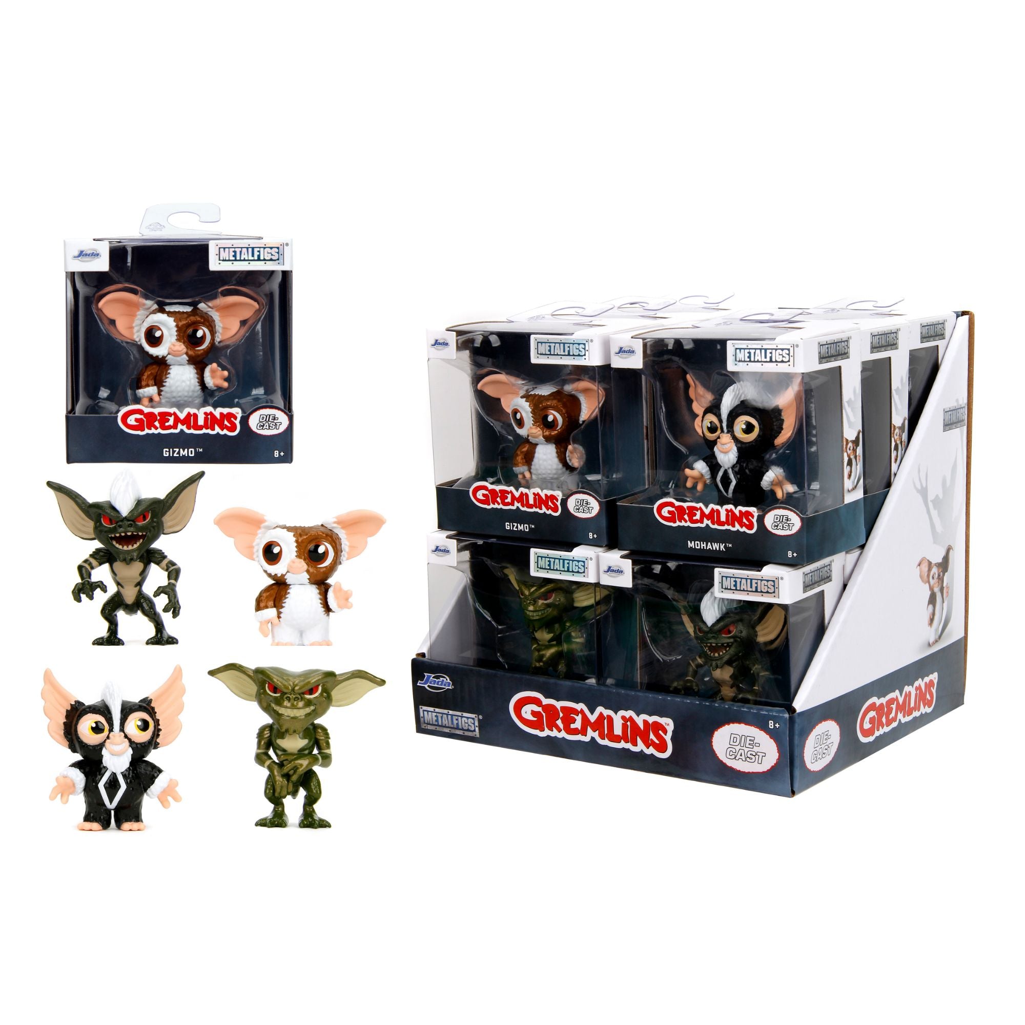 Gremlins Characters cm. 6,5, 4 asst. The display contains 3 Gizmo, 3 Stripe, 2 Gremlins and 2 Mohawks