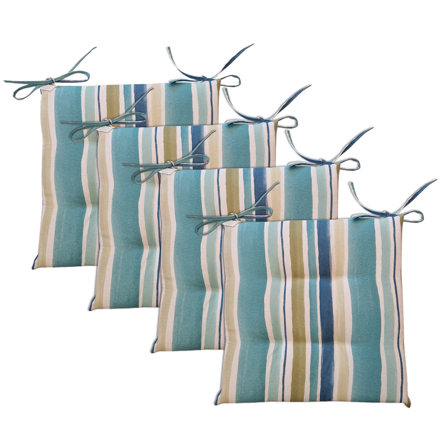 Set of 4 light blue lounge chair covers