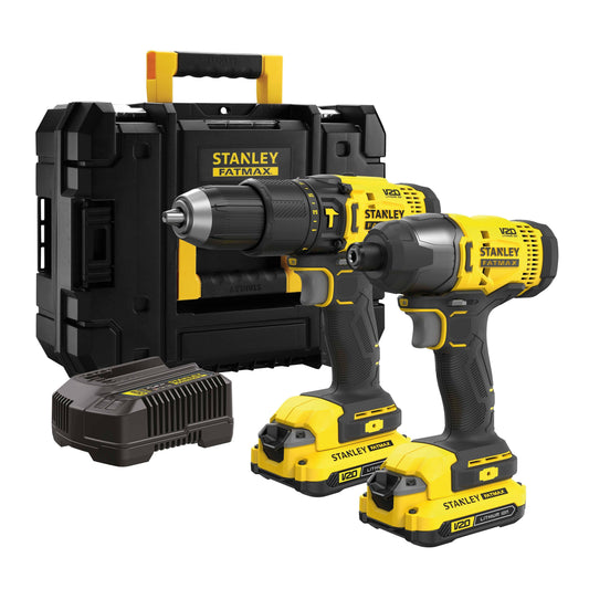 Bricocenter 18V IMPACT DRILL DRIVER + 18V STANLEY FATMAX IMPACT WRENCH + 2 BATTERIES.