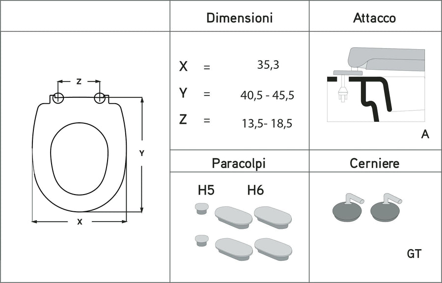 Oval-shaped, heat-resistant, white, lute-shaped toilet seat cover with under-mount fixing and stainless steel ring
