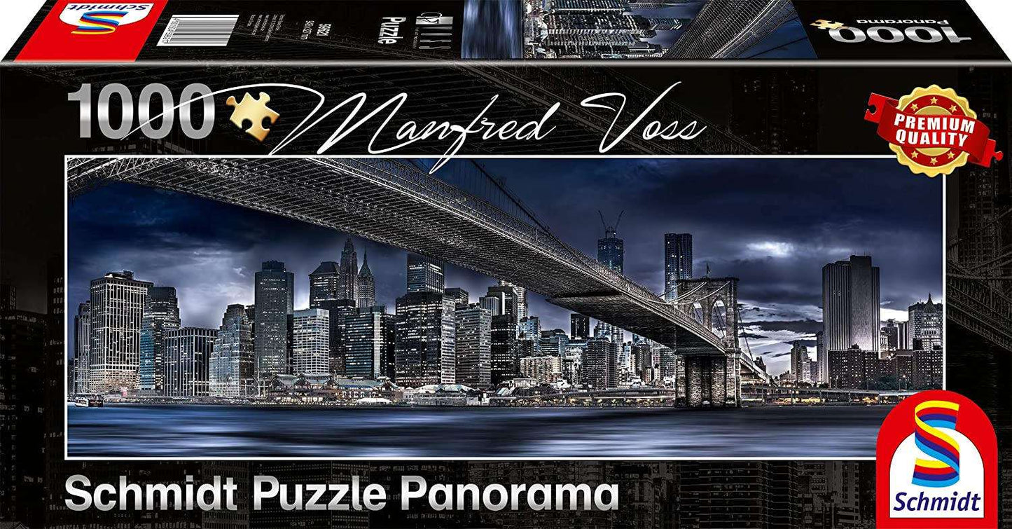 1000 Piece Panorama Puzzle Manfred Voss: New York At Night - best price from Maltashopper.com SMT59621