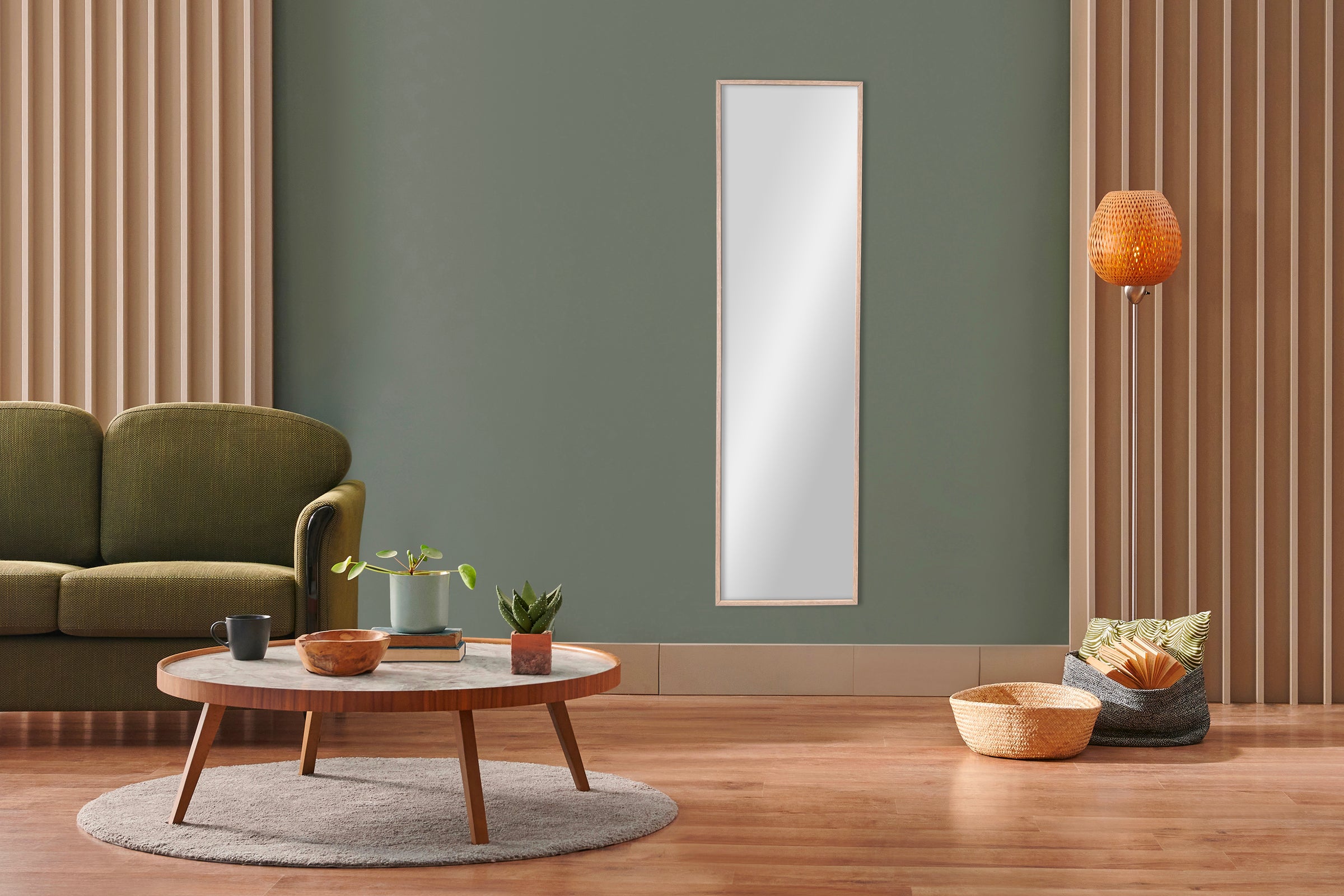 Milo Oak Mirror, 40 x 140 cm
