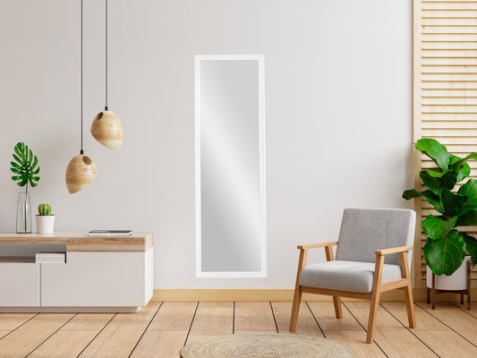 Ribbed mirror, white, 40x140 cm