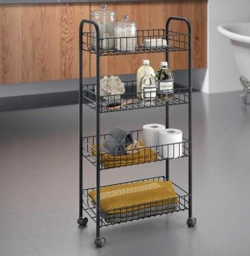 Scaffaletto 4 piani smontabile cm 41x23x84 touch therm ascona lava