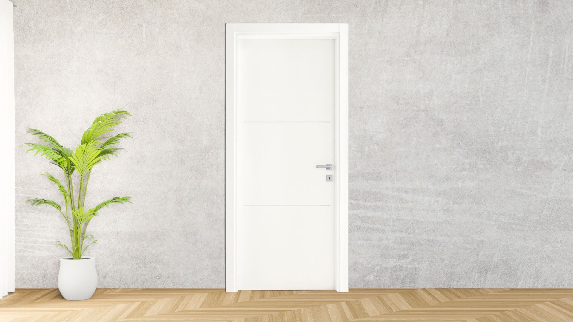 Porta misi da interno 80x210 struttura in mdf laccata con 2 incisioni bianca