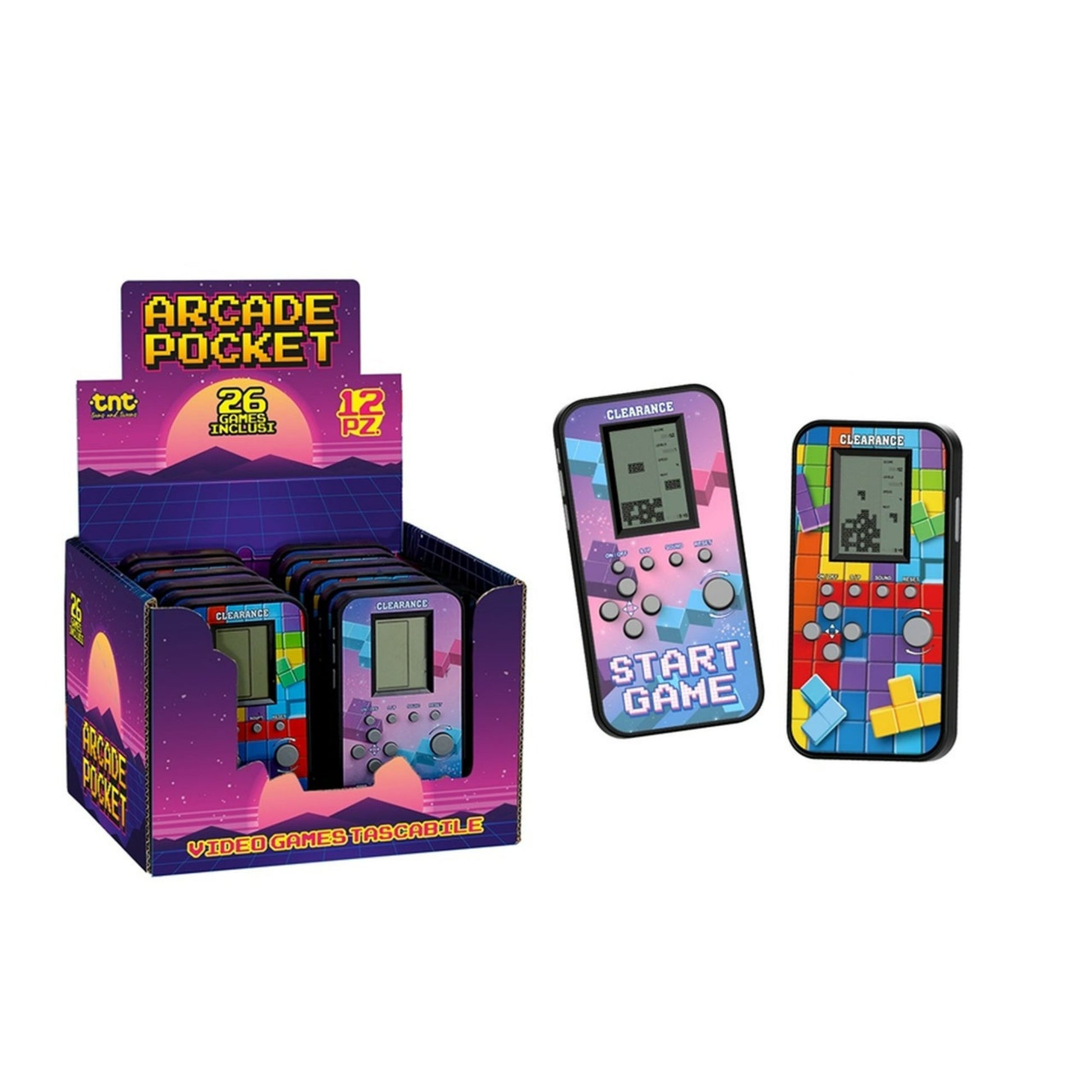 POCKET ARCADE 26 GAMES Disp 12pz