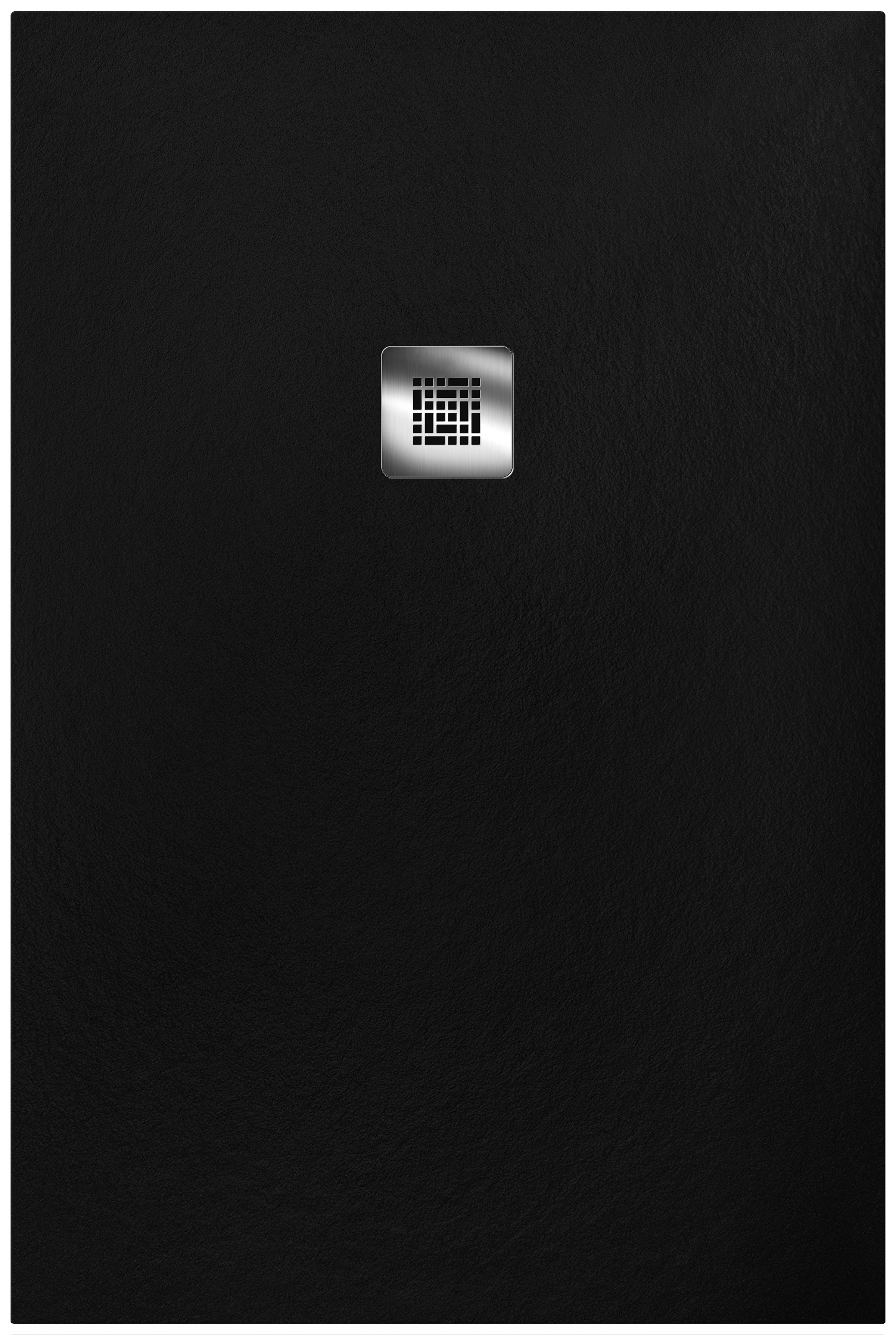 Ticino resin shower tray, black, 100x80, H2.5