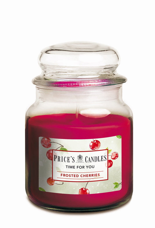 Bricocenter CANDLE IN JAR TIME FOR YOU 50-60H FROSTED CHERRIES
